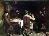 Gustave Courbet After Dinner at Ornans painting
